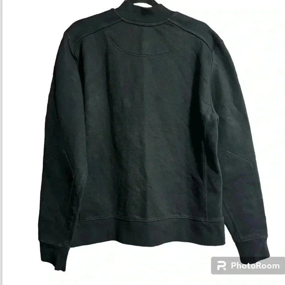 American Giant men’s Baseball Jacket Snap Front Heavyweight Fleece Black Sz la… - Picture 3 of 6